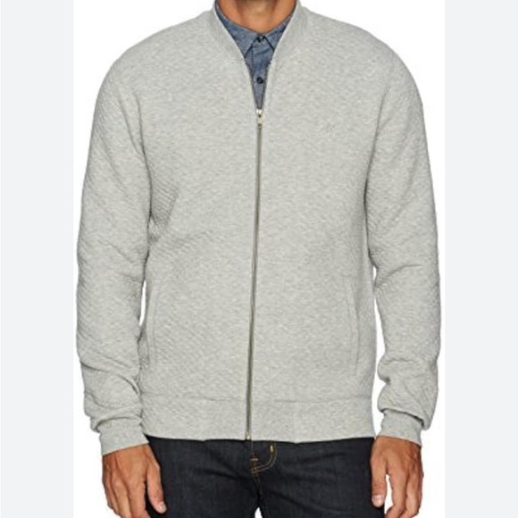 Original Penguin Other - Penguin Original Quilted Bomber Jacket Heather Gray Full Zip Sz XL Preppy Sporty